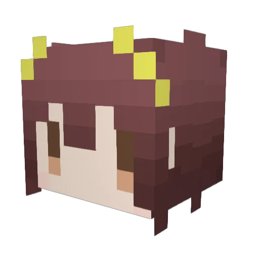 X9Z Minecraft avatar head, 3D render