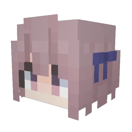 XAHHH Minecraft avatar head, 3D render