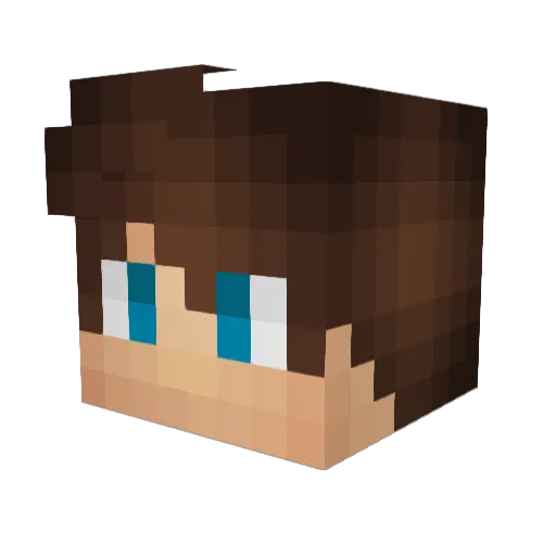 XALEX0512 Minecraft avatar head, 3D render