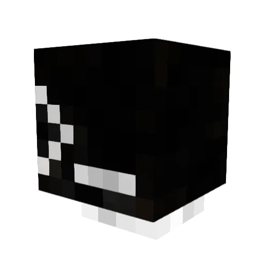 XALLLL Minecraft avatar head, 3D render