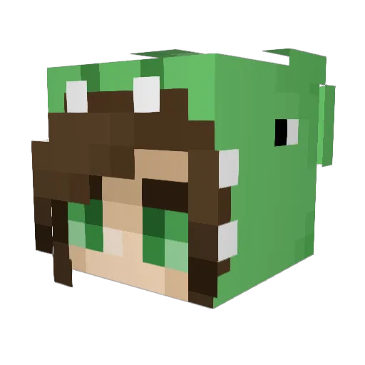 XALOTE Minecraft avatar head, 3D render