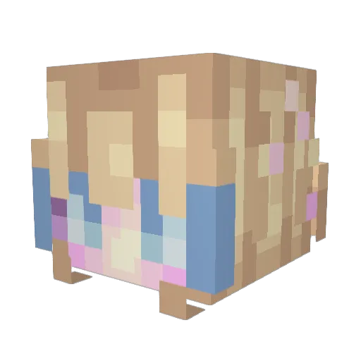 XANADUDU_ Minecraft avatar head, 3D render