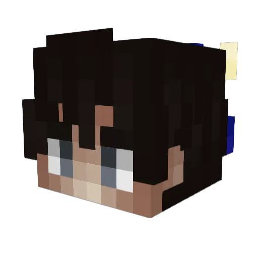XANSEII Minecraft avatar head, 3D render