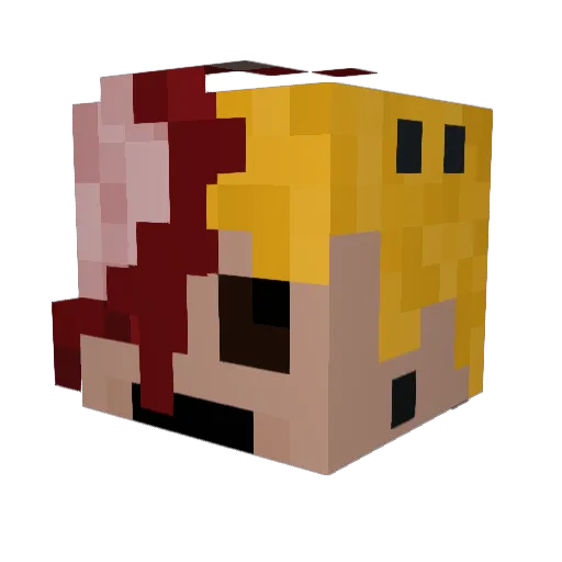 XAOC3401 Minecraft avatar head, 3D render