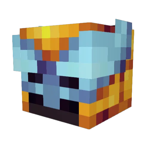 XASLA Minecraft avatar head, 3D render