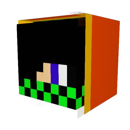 XAgtBatatozoX Minecraft avatar head, 3D render