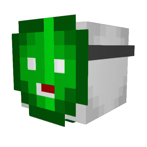 XAizX Minecraft avatar head, 3D render