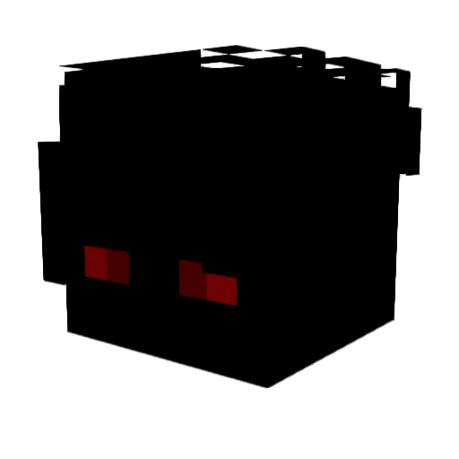 XAlbiX Minecraft avatar head, 3D render