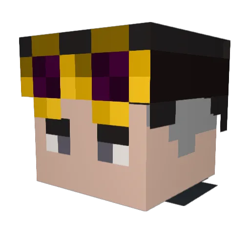 XAnn1 Minecraft avatar head, 3D render
