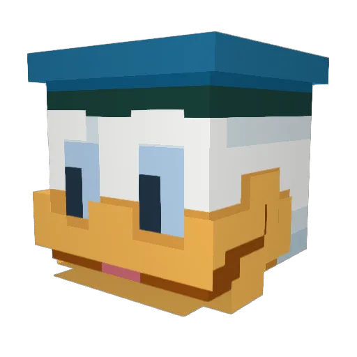 XAnonymooseX Minecraft avatar head, 3D render