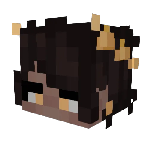 XAriZeroX Minecraft avatar head, 3D render