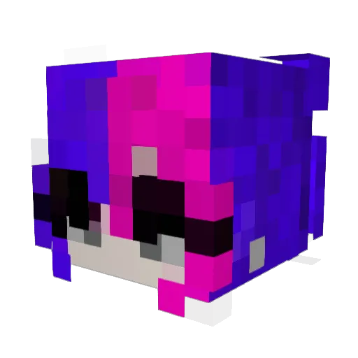 XAshaX197 Minecraft avatar head, 3D render