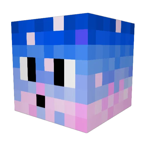XAsheA12 Minecraft avatar head, 3D render