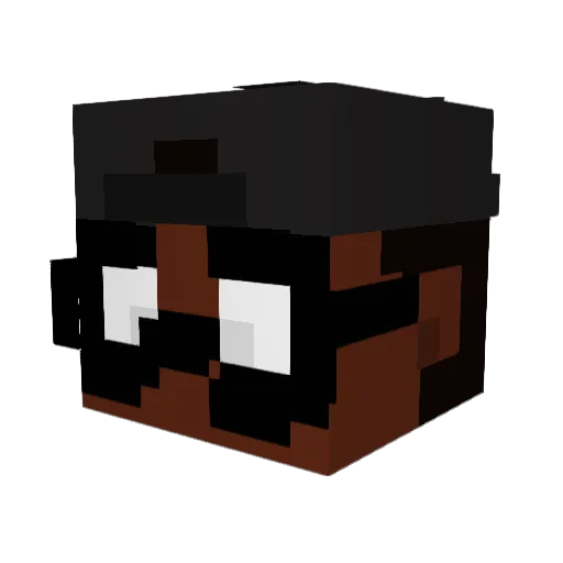 XAstroManX Minecraft avatar head, 3D render