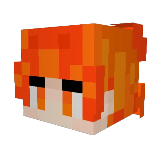 XAzarX Minecraft avatar head, 3D render