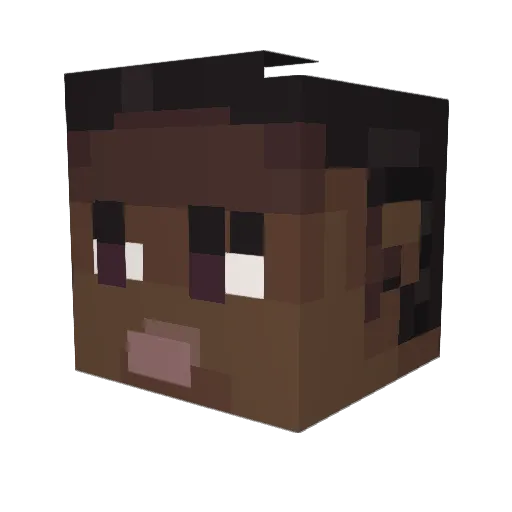 XB1XPlayer Minecraft avatar head, 3D render