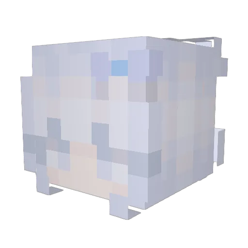 XBC_D2O Minecraft avatar head, 3D render