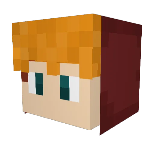 XBEAST02 Minecraft avatar head, 3D render