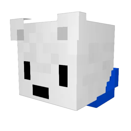 XBHS Minecraft avatar head, 3D render