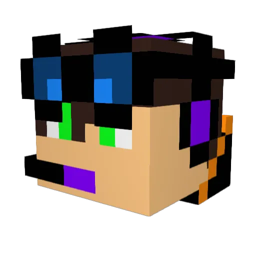 XBOXCHARIZARD Minecraft avatar head, 3D render