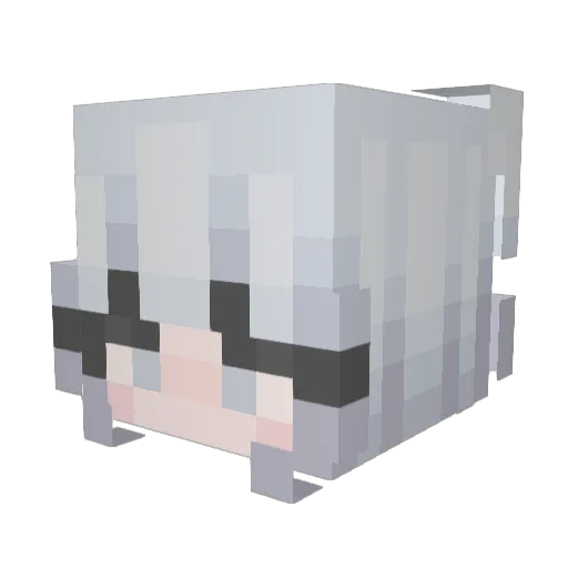 XBT971 Minecraft avatar head, 3D render