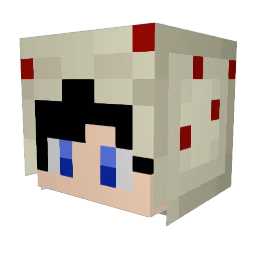 XBantaX Minecraft avatar head, 3D render