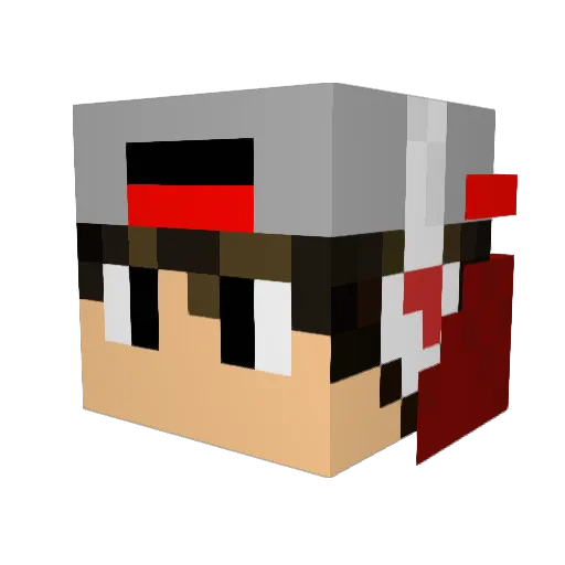XBarni Minecraft avatar head, 3D render