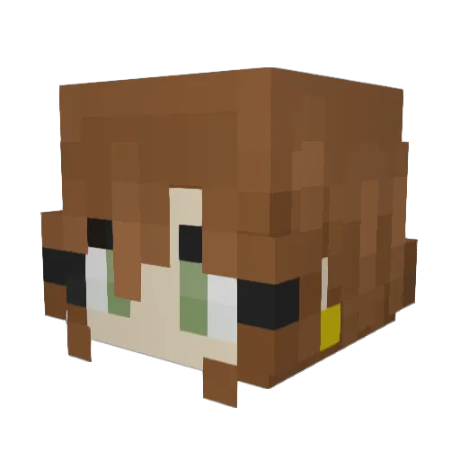 XBerryWoodX Minecraft avatar head, 3D render