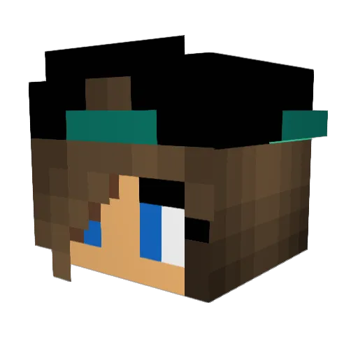 XBlackCatLoverX Minecraft avatar head, 3D render