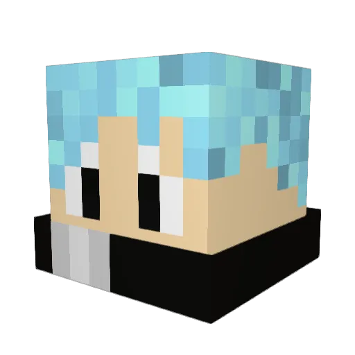 XBlckstar Minecraft avatar head, 3D render