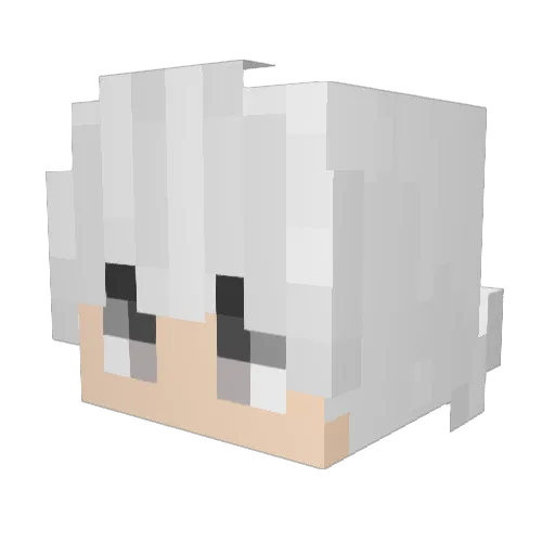 XBlueYz Minecraft avatar head, 3D render