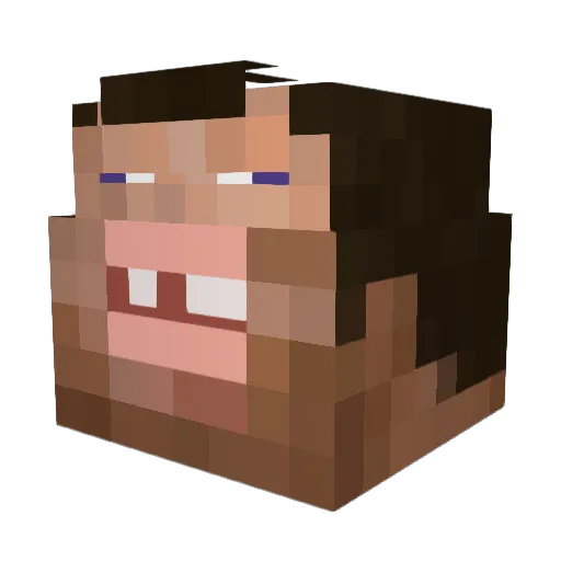XBmyr Minecraft avatar head, 3D render