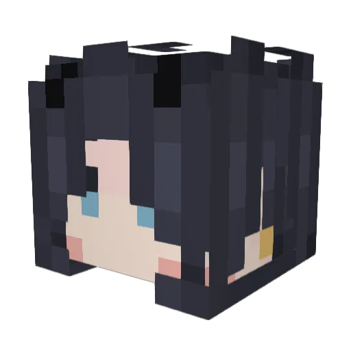 XBochanX Minecraft avatar head, 3D render