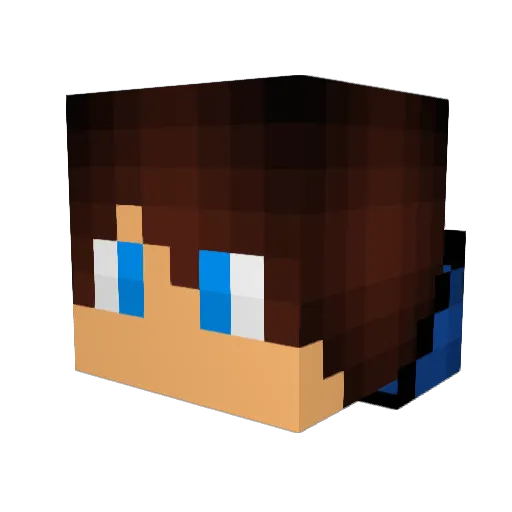 XBogdi Minecraft avatar head, 3D render