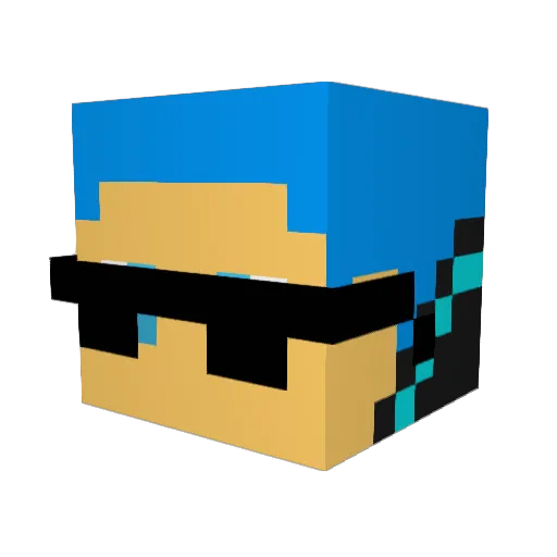 XBoxGamer100 Minecraft avatar head, 3D render