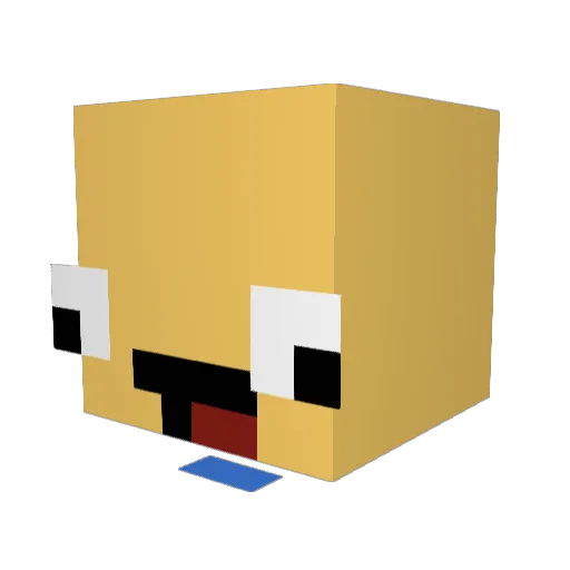 XBoxerX Minecraft avatar head, 3D render