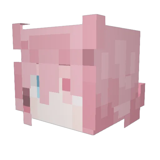 XCCOO Minecraft avatar head, 3D render