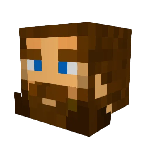 XCEL26 Minecraft avatar head, 3D render