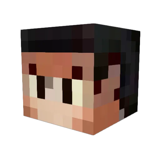 XCQK Minecraft avatar head, 3D render