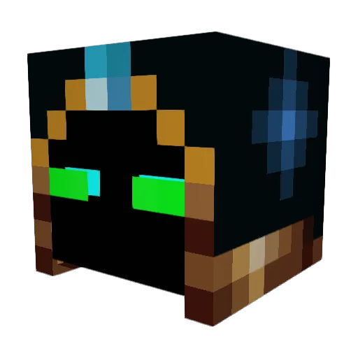 XCQTP Minecraft avatar head, 3D render