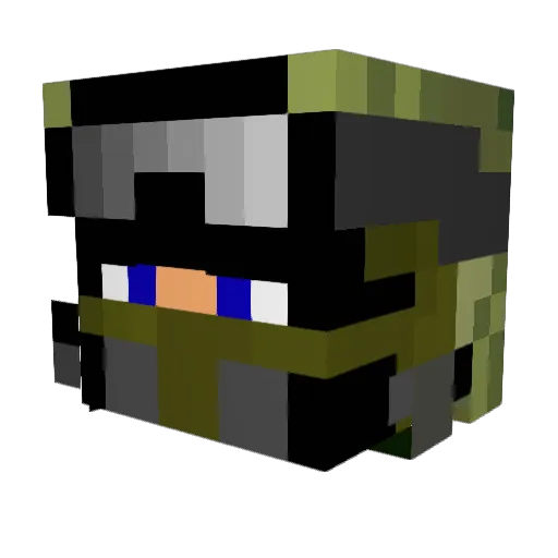 XCREEPERD2 Minecraft avatar head, 3D render