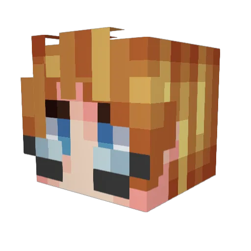XCRS Minecraft avatar head, 3D render