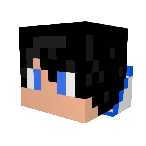 XCShadowless Minecraft avatar head, 3D render