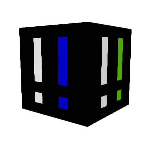 XCUBE7 Minecraft avatar head, 3D render