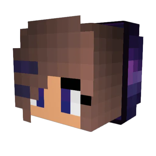 XCamilaX Minecraft avatar head, 3D render