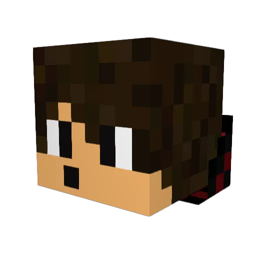 XCaoz Minecraft avatar head, 3D render