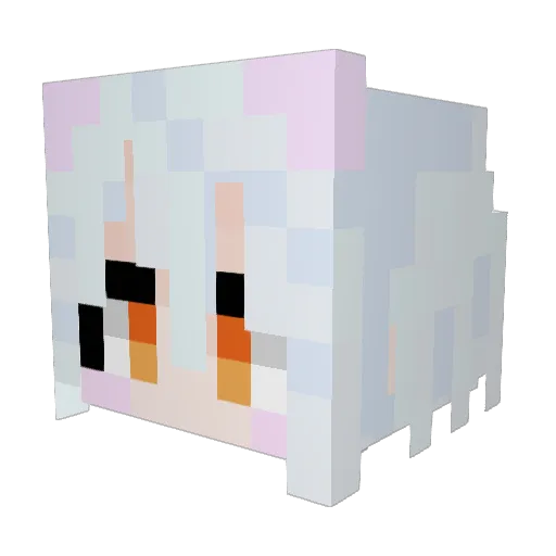 XCdCM Minecraft avatar head, 3D render