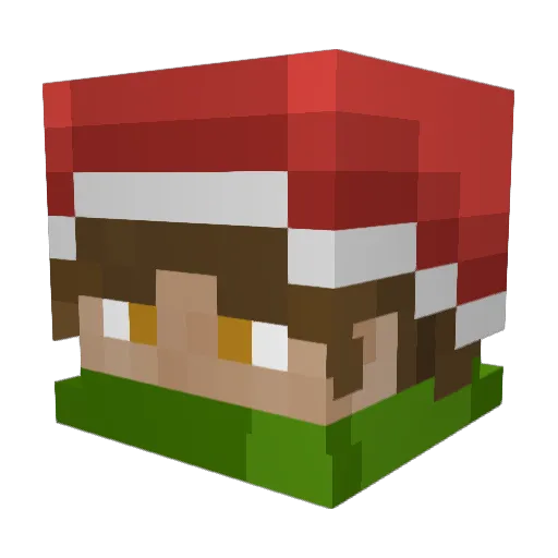 XCeean Minecraft avatar head, 3D render