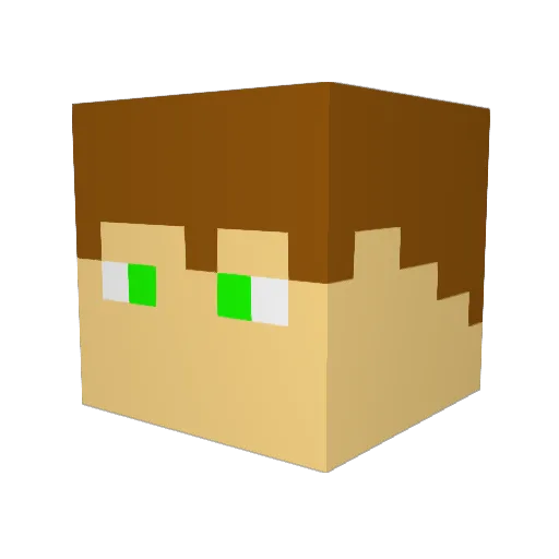 XCheater_Cheetah Minecraft avatar head, 3D render