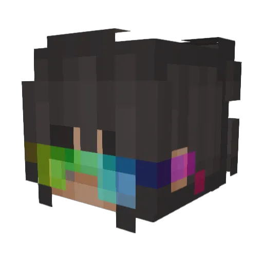XClareX Minecraft avatar head, 3D render